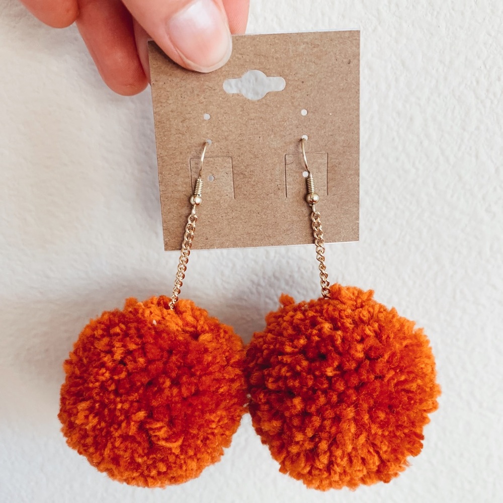 Pumpkin Pie Pom Pom Earrings